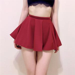 반바지 플리츠 스커트 여성 댄스 요가 레드 블랙 미니 드레이프 플리츠 하이 웨스트 스커트 여성 안감 없음