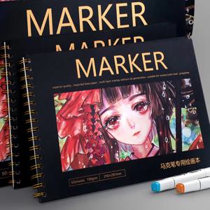 8K/A4 두꺼운 스케치북 학생 미술 그림 그리기 종이 시트 마커 도서 노트북 수채화 학교 문구