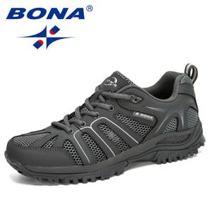 BONA 남성용 메쉬 러닝화, 트렌디 스니커즈, 미끄럼 방지, 내마모성, 야외 걷기, 편안한 스포츠 신발, 2023 신상