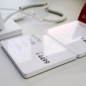 ABS 데스크탑 가격 태그 디스플레이, 휴대폰 가격 태그 테이블