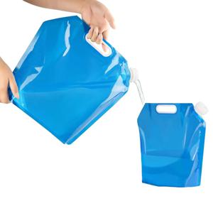 야외 캠핑 하이킹 비상 생존용 접이식 물 용기, 물 저장 저그 백, 5L, 10L