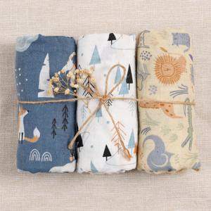 Elinfant 3 개/대/세트 아기 Swaddle 신생아 Muslin Swaddle 담요 소녀 & 소년 부드러운 아기 목욕 타올 귀여운 유아 아기 Bibs
