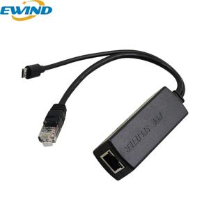 EWIND 기가비트 POE 분배기 48V ~ 5V12V 마이크로 USB/Type-C/DC 10/100/1000Mbps 이더넷을 통한 전원(절연 POE 브레이크아웃 케이블 포함)