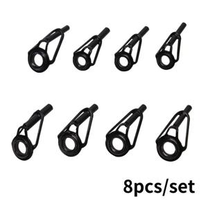 스테인레스 스틸 낚시 탑로드 가이드 도자기 반지 8pcs DIY 낚시대 팁 수리로드 팁 액세서리 낚시 태클 Pesca