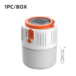 태양 LED 캠핑 전구 6 조명 모드 USB 충전식 보조베터리 야외 바베큐 텐트 비상 조명 매달려