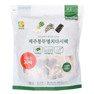 제주 통무 멸치 다시 팩 육수팩 천연조미료 국물용 석하 다시마 아기 만능 팩 16g X 30개