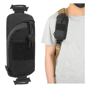 전술 Molle 가방 배낭 어깨 스트랩 액세서리 주머니, 다기능 EDC 도구 포켓 소형 컴팩트 파우치