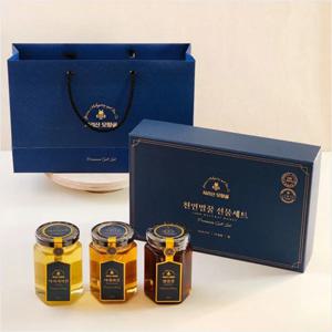 지리산모향골 자연벌꿀 선물세트 250g 3병 야생화 아카시아 밤꿀