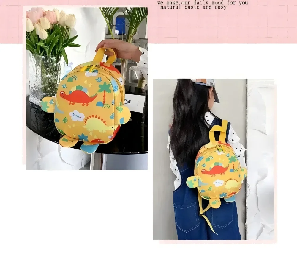 귀여운 만화 공룡 아기 배낭 유치원 Schoolbag 어린이 소년 소녀 학교 가방 조정 가능한 동물 아이 배낭