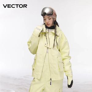 VECTOR 남녀공용 카우보이 스키 재킷, 두꺼운 단열 방수 방풍 장비, 스포츠 패션 스키 재킷