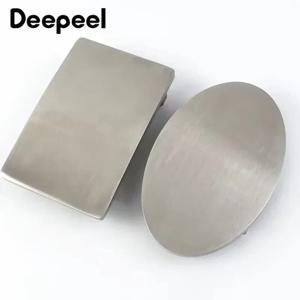 Deepeel 35/40mm 스테인레스 스틸 벨트 버클 남성용 허리띠 헤드 핀 자동 걸쇠 DIY 공예에 대한 금속 부드러운 플레이트 버클