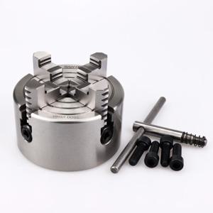 K72-100 4 조 독립 100mm(3.94ft) 목재 공정용 경화 강철이 있는 미니 기계 선반용 선반 수동 스크롤 척