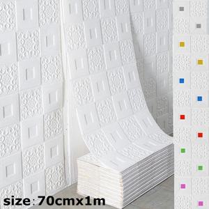 대형 천장 벽지 3D 벽돌 방수 벽 스티커, 자체 접착 폼 벽 장식, 70cm x 1m