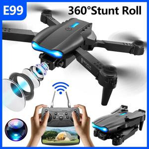 새로운 원 클릭 드론 E99 UAV 360도 회전 접이식 미니 원격 제어 WIFI 항공 사진 Quadcopter 장난감 헬리콥터