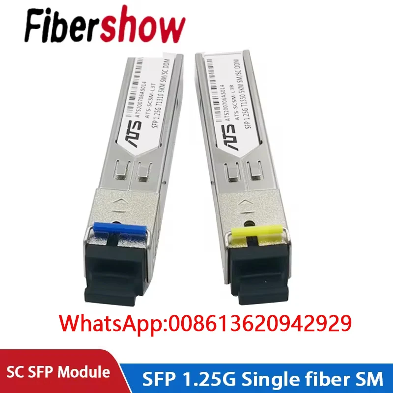 SFP 모듈 SC 커넥터 1.25G SC BiDi 1310nm/1550nm WDM 스위치 SFP 송수신기 모듈 (DDM 기능 포함)