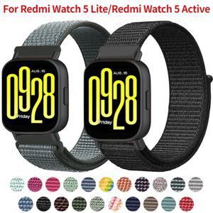 Redmi Watch 5 용 22mm 나일론 루프 밴드 Redmi Watch 5 Lite 스포츠 손목 스트랩 액세서리 용 활성 통기성 팔찌 시계 밴드