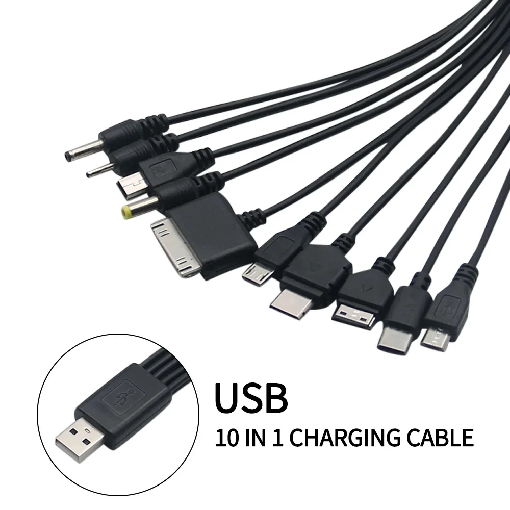 10 In 1 다기능 USB 케이블 범용 전화 충전 케이블 삼성 Nokia 전화 충전기 용 멀티 헤드 충전 케이블 코드