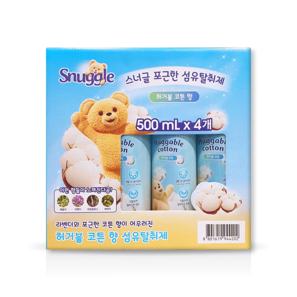 스너글 허거블코튼 섬유탈취제 500ml X 4개입