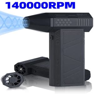 X3 휴대용 터보 제트 팬 140000 RPM 강력한 공기 송풍기 압축 공기 먼지 떨이 자동차 건조기 잎 송풍기 무선 슈퍼 강력한 팬