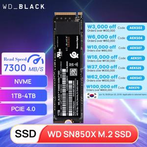 Western Digital SN850X 1TB 2TB 4TB WD_BLACK M.2 2280 NVMe PCIe Gen 4.0x4 SSD 게임용 컴퓨터 노트북 PS5용 솔리드 스테이트 드라이브