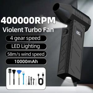 미니 터보 제트 팬, 400000 RPM 미니 공기 송풍기 휴대용 전기 브러시리스 모터 폭력적인 송풍기 풍속 58 메터/초 산업용 덕트