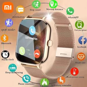 Xiaomi 2025 남성 여성을위한 새로운 스마트 시계 판매 최신 스포츠 SmartWatch 얼굴 블루투스 통화 스포츠 피트니스 전화 Android iOS