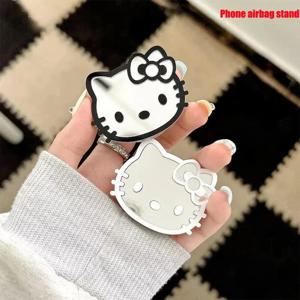 Sanrio 헬로 키티 에어백 홀더 거울 컬러 개폐식 스탠드 데스크탑 홀더 백 스티커 선물 귀여운 만화 패턴 선물