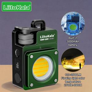 LiitoKala 새로운 키 체인 라이트 120-3500LM 충전식 손전등 다기능 휴대용 3000mAh 배터리 작업 조명