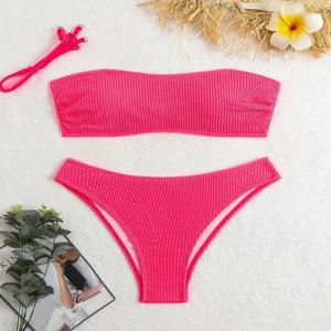 섹시한 여성 수영복 2025 여름 비키니 여성용 비치웨어 홀터 비키니 세트 수영 해변 수영복을위한 투피스 수영복