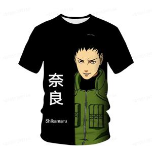 2025 패션 어린이 티셔츠 나루토 소년 소녀 Yuzhi Bo Sasuke 3D 인쇄 만화 아동 의류 캐주얼 그래픽 티셔츠