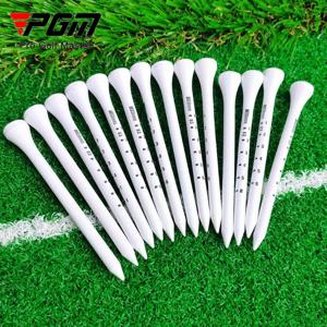 PGM 50pcs 골프 티 내구성이 뛰어난 목재 시트는 코스에서 공을 안정시키고 완벽한 티 레벨을 유지하여 정확도를 향상시킵니다. D7