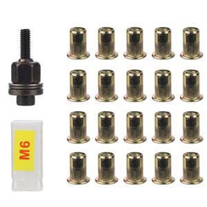AA63 HOT 21Pcs 리벳 너트 도구 핸드 리벳 너트 간단한 설치 수동 리베터 리브 너트 너트 용 도구