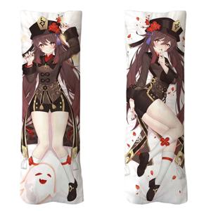 60X180Cm Genshin Impact Hutao Dakimakura 베개 커버 바디 허깅 쿠션 커버 애니메이션 게임 Doulble Side Printed Otaku Pillow NM11