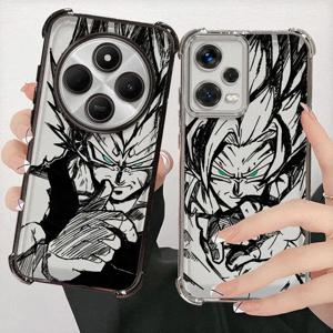 Xiaomi Redmi K80 Pro 13C A5 K80 5G A3 14C A3X 드래곤 볼 Goku Vegeta 용 투명 커버 전화 케이스
