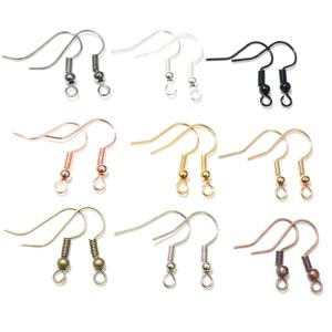 100 개/몫 20x17mm DIY 귀걸이 결과 귀걸이 걸쇠 후크 피팅 DIY 쥬얼리 액세서리 만들기 철 후크 Earwire 쥬얼리