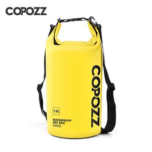 COPOZZ-방수 건조 가방 PVC 15L 남성 여성 스토리지, 길이 조절 가능 스트랩, 체육관 수영 여행 배낭 스포츠