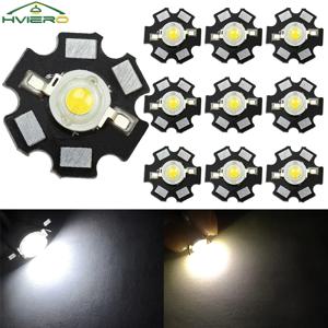10Pcs LED 따뜻한 화이트 칩 램프 구슬 20mm 스타 PCB Platine 히트 싱크 인테리어 장식 조명과 DIY 빛에 대 한 1W 높은 전력