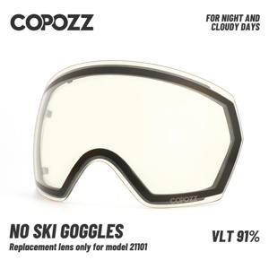 COPOZZ 교체용 스키 고글 렌즈 모델 21101 안개 방지 UV400 구형 스키 안경 스노우 고글 안경 렌즈(렌즈 전용)