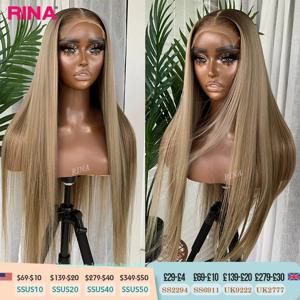 옴브레 블론드 13x6 13x4 투명 레이스 정면 가발 스트레이트 블론드, 1B 뿌리 가발 인모 레이스 프런트 가발 5x5 클로저 가발