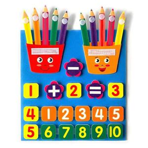 펠트 학습 보드 어린이 교육용 DIY 장난감, 덧셈 뺄셈 손가락 산수 교육 계몽 보드