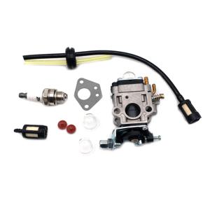 Brushcutter 용 15mm 기화기 키트 43cc 49cc 52cc 브러시 커터 (씰 호스 포함) 점화 플러그 가솔린 필터 교체 부품 40-5