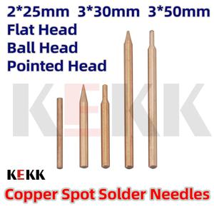 10pcs 18650 핸드 헬드 스폿 팁 용접기 소형 리튬 배터리 스폿 용접기 펜 보라색 구리 스폿 용접 바늘 전극 헤드