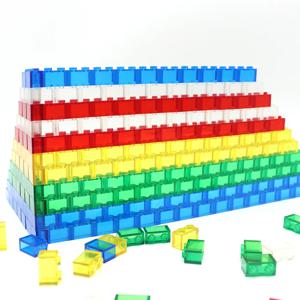 100PCS MOC 투명 1x2 도트 두꺼운 빌딩 블록 클래식 DIY 벽돌 액세서리 부품 어린이를위한 장난감