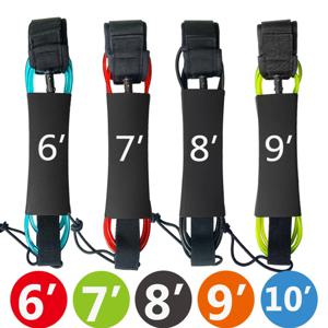 서핑 가죽 끈 6-10ft SUP 보드 서핑 다리 로프 서핑 보드 가죽 끈 TPU 스테인레스 회전 풍선 패들 보드 롱 보드 발 로프