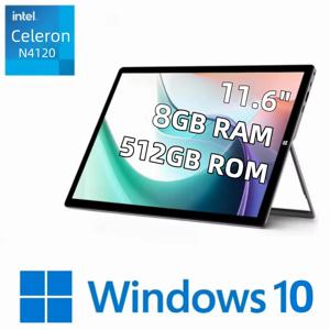 Windows 10 PAD1162 11.6인치 태블릿 셀러론 N4120 8GB RAM 512GB ROM 1920 x 1080 IPS HDMI Type-C 2 x USB 3.0