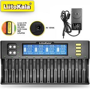 Liitokala Lii-202 18650 1.2V 3.7V 3.2V AA/AAA 26650 10440 16340 21700 20700 14500 18490 NiMH 리튬 배터리 스마트 충전기
