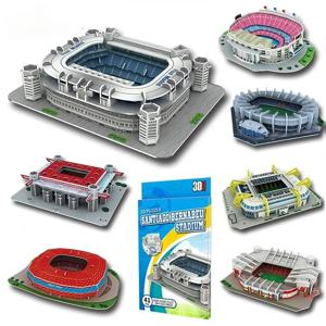미니어처 축구장 3D DIY 퍼즐 세계 유명 경기장 모델 축구 게임 주변 장치 장난감 팬 생일 장난감 선물 DDJ