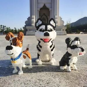 5000Pcs 애완 동물 강아지 빌딩 블록 휴일 및 생일 선물 파티 게임 사무실 홈 가구 DIY 수제 조립 크리 에이 티브 연동 장난감
