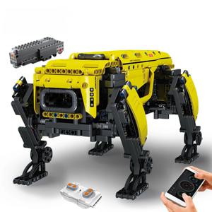 기술 로봇 장난감 RC 전동 보스턴 다이나믹스 큰 개 모델 AlphaDog 빌딩 블록 아이들을위한 벽돌 장난감 크리스마스 선물