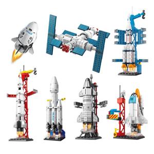 MOC Aerospaces 유인 로켓 공예 발사 센터 우주 우주선 항공 도시 빌딩 블록 모델 벽돌 키트 세트 아이디어